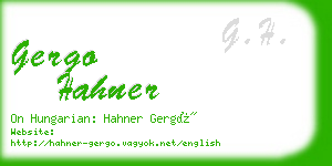 gergo hahner business card